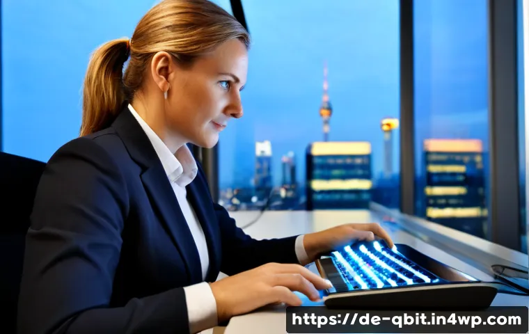 Home 17 양자 암호화의 사례 분석 - Photorealistic case study scene of a German financial institution’s secure operations center, a midd...